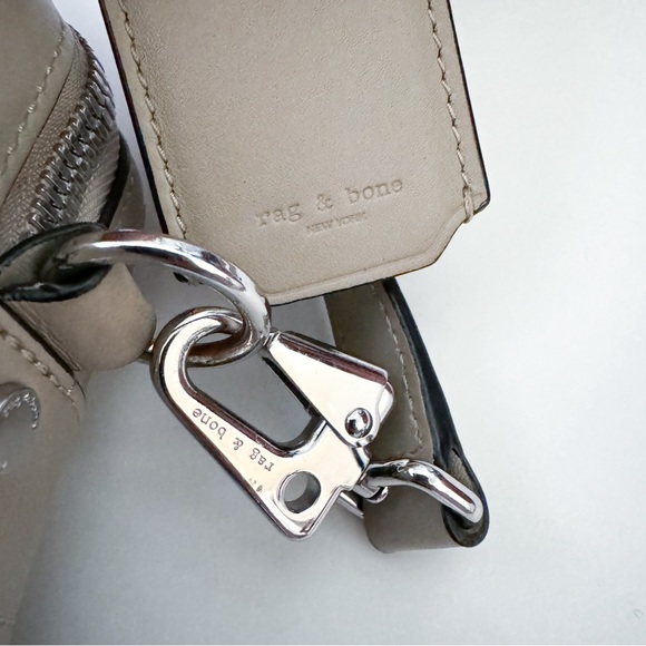 Rag & Bone Small Flight Perforated Leather Satchel Crossbody in Clay - Picture 7 of 9